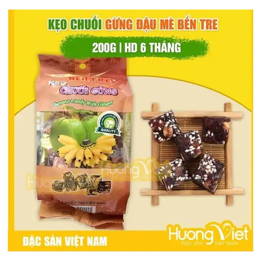 Kẹo chuối gừng Bến Tre 200g
